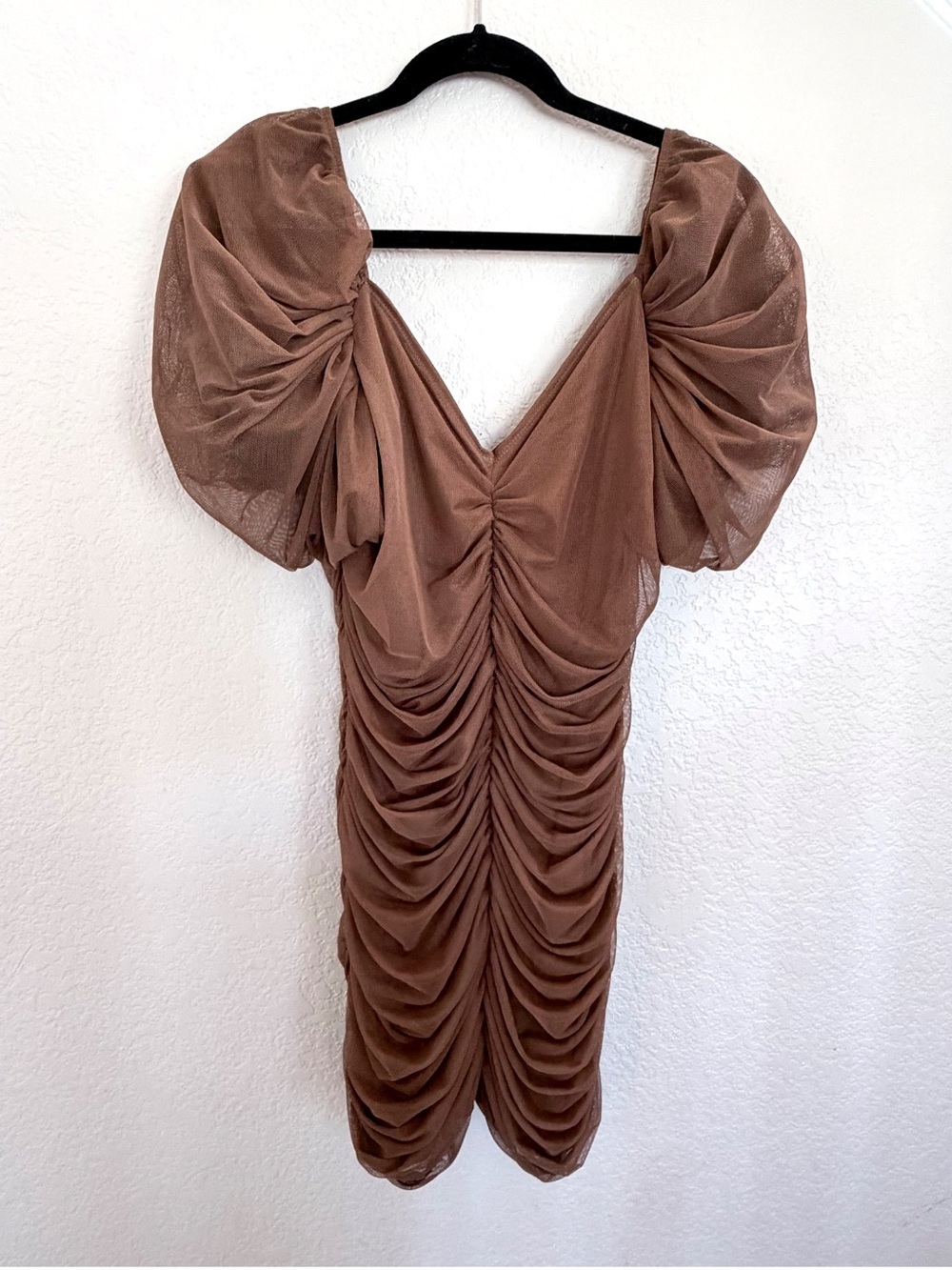 ASOS mesh ruched dress